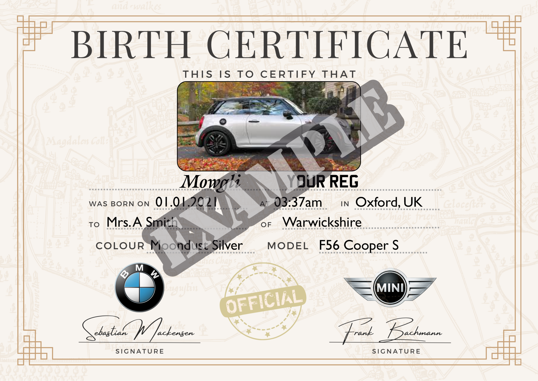 Mini Birth Certificate Print