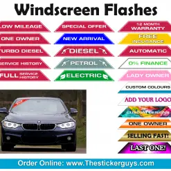 Dealership Windscreen Flash/Sash Decals